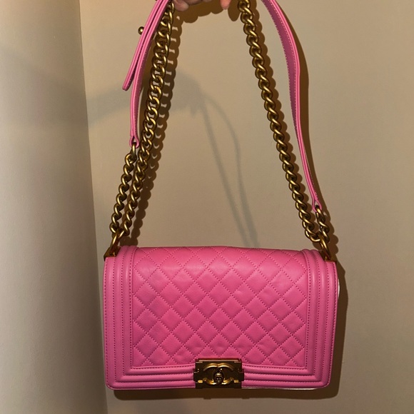 RARE CHANEL BOY PINK BAG - Picture 2 of 10